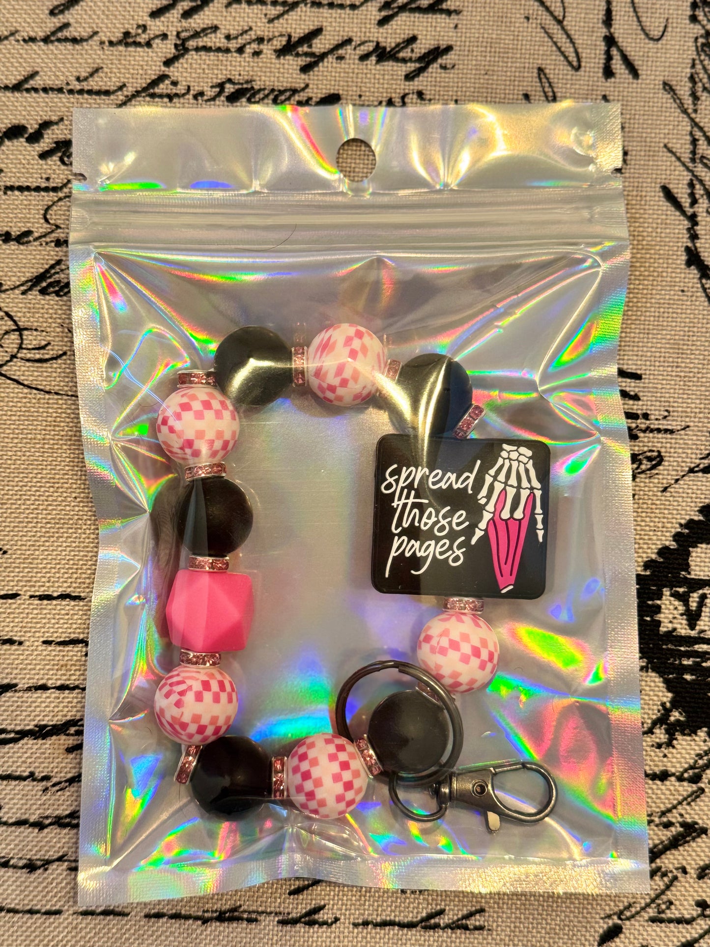 Spread Those Pages – Bookish Wristlet With Keychain