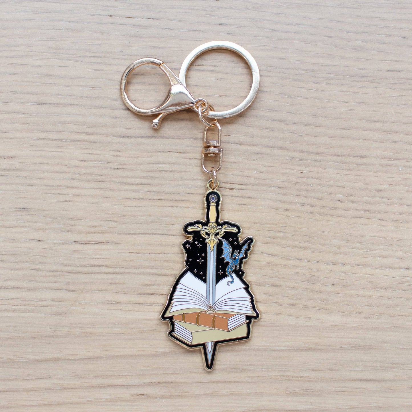 Fantasy Reader Enamel Keychain