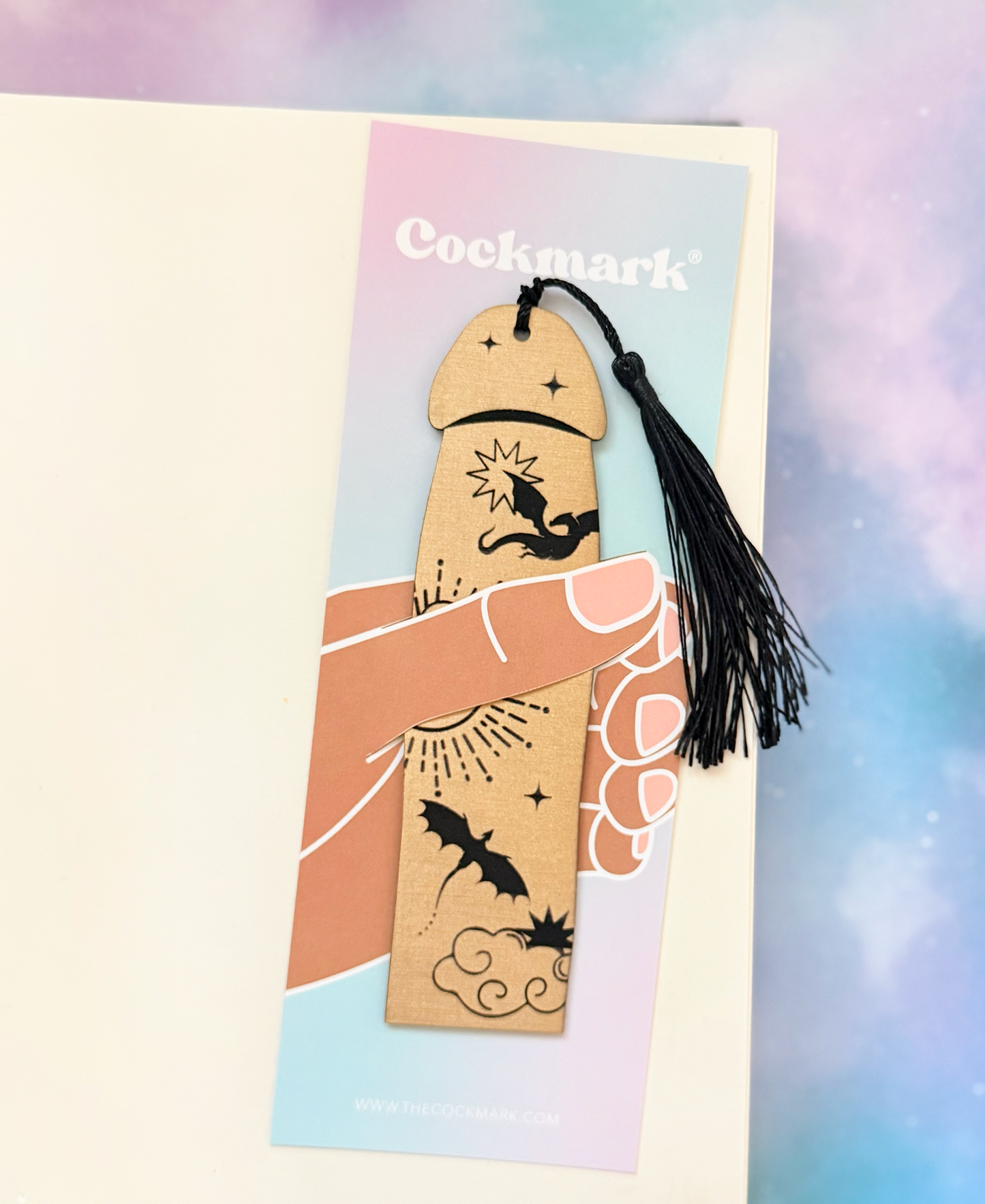 Dragon Rider Cockmark Bookmark: Gold