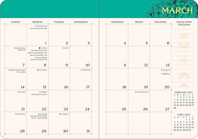 A Court of Thorns and Roses 2027 Monthly/Weekly Planner Calendar