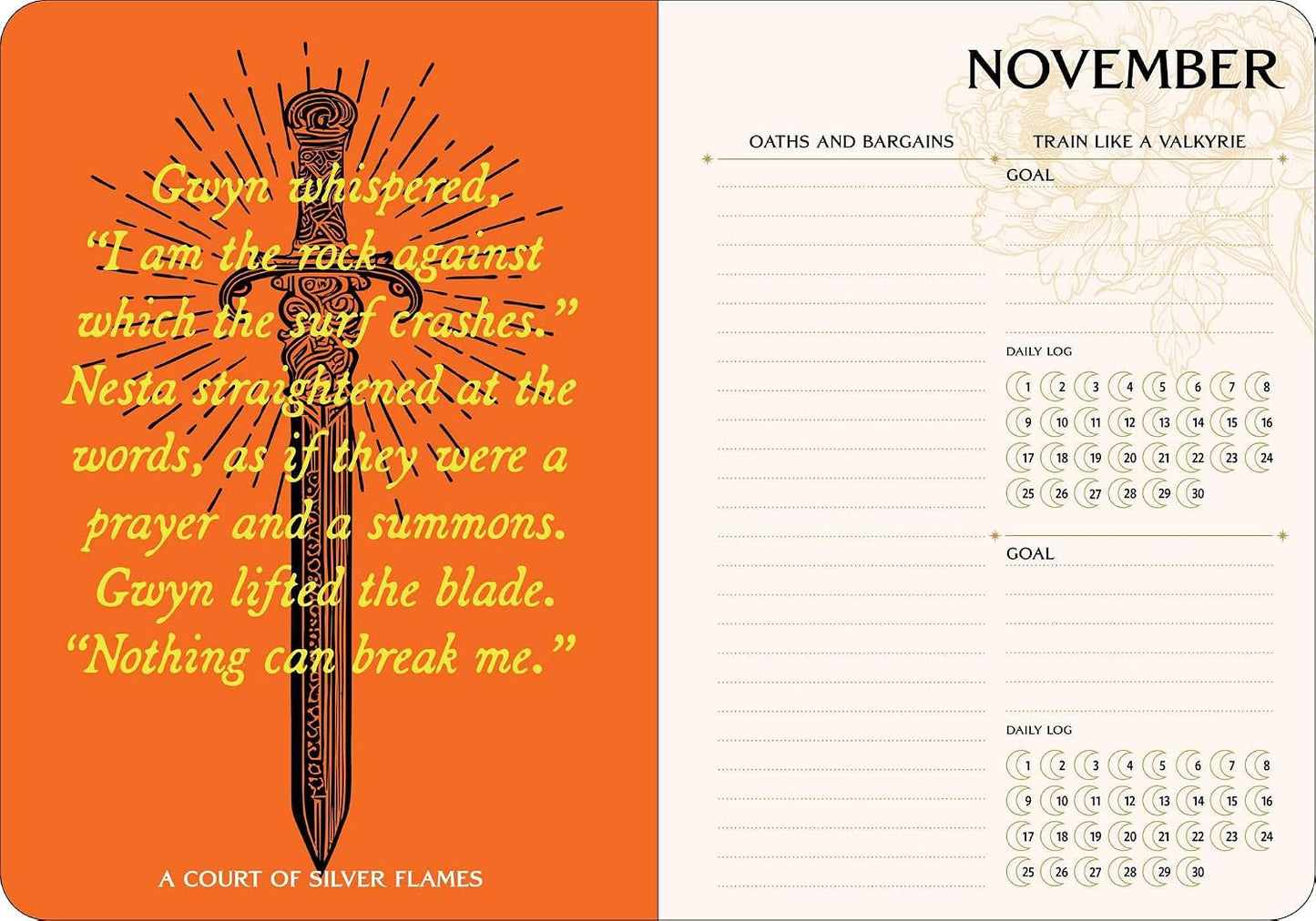 A Court of Thorns and Roses 2027 Monthly/Weekly Planner Calendar