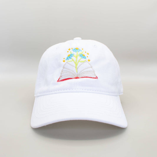 Blooming Reader Embroidered Hat
