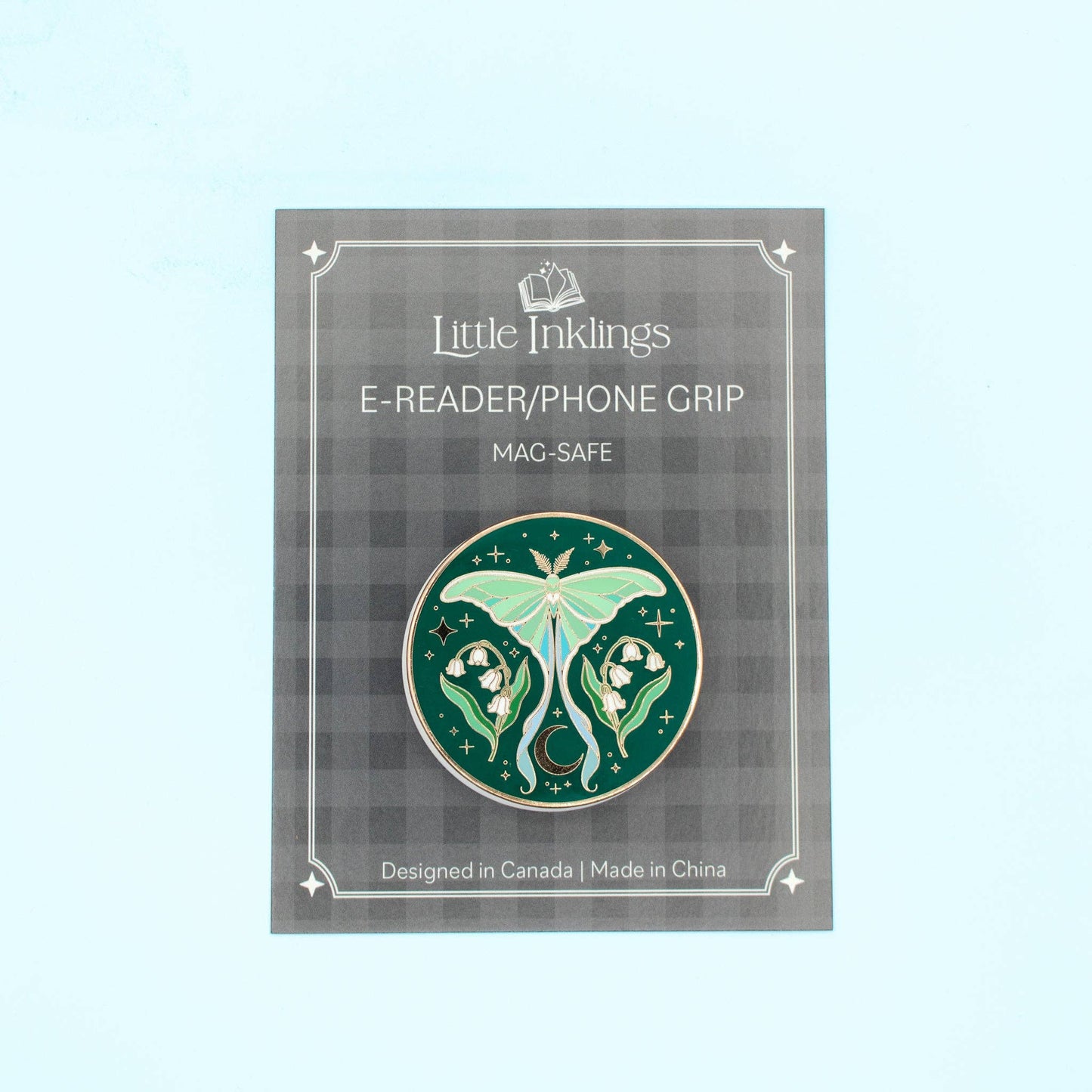 Enamel Luna Moth Phone/E-Reader Grip