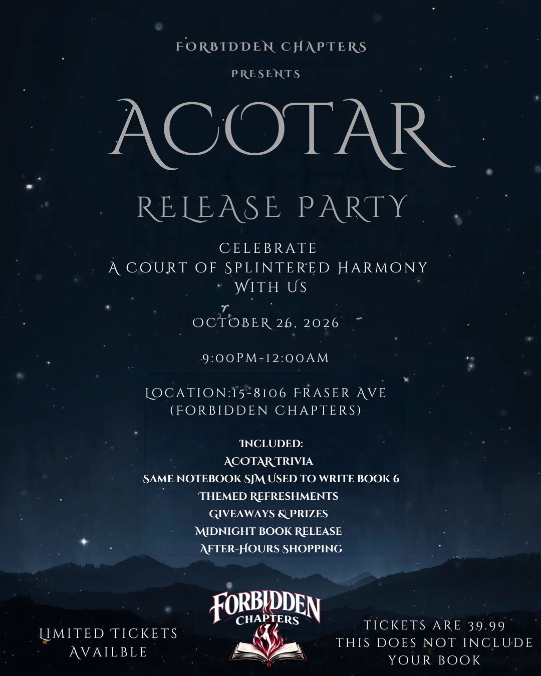 ACOTAR Release Party at Forbidden Chapters