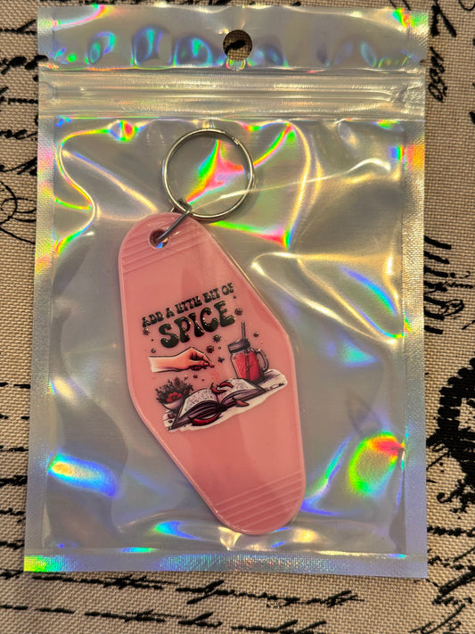 Add a Little Bit of Spice – Motel-Style Bookish Keychain