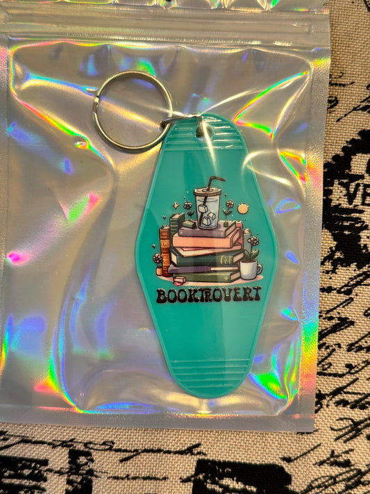 Booktrovert – Motel-Style Bookish Keychain