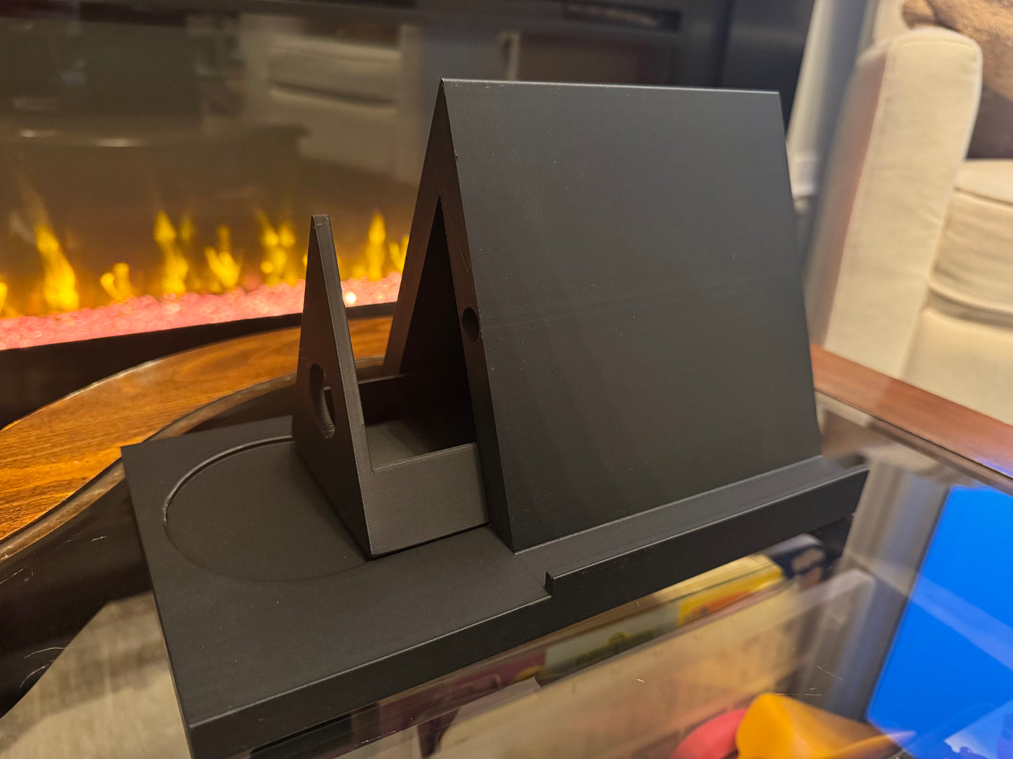 Kindle Holder with Cup &amp; Charm Slot | Reading Nook Essential