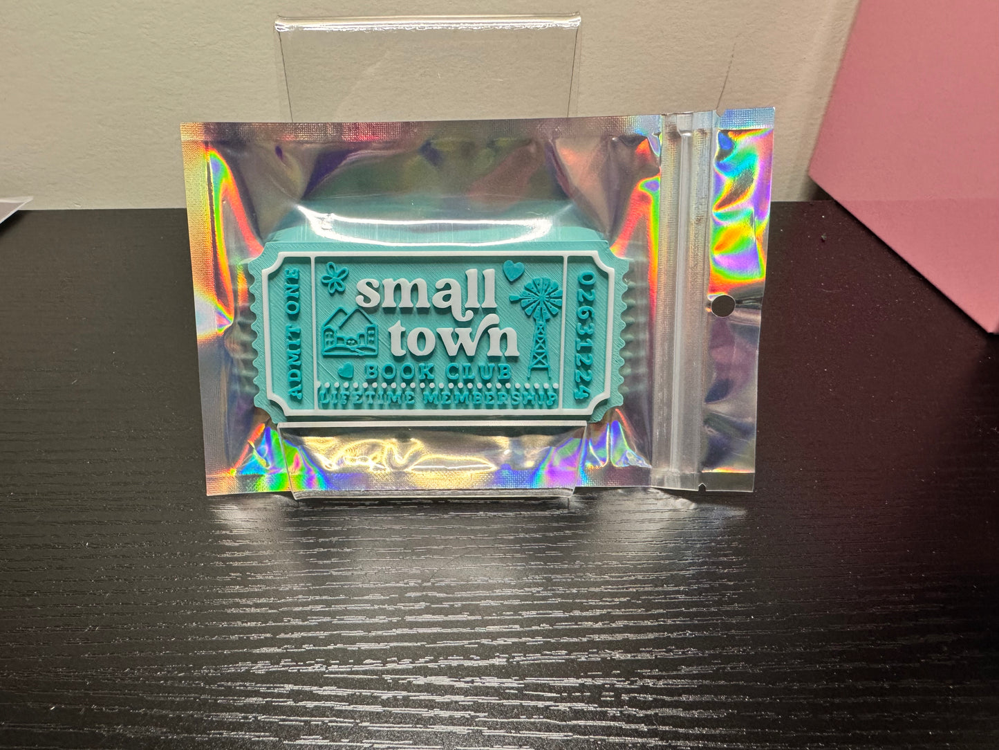 Small Town Book Club Movie Ticket | 3D Printed Reader Collectible