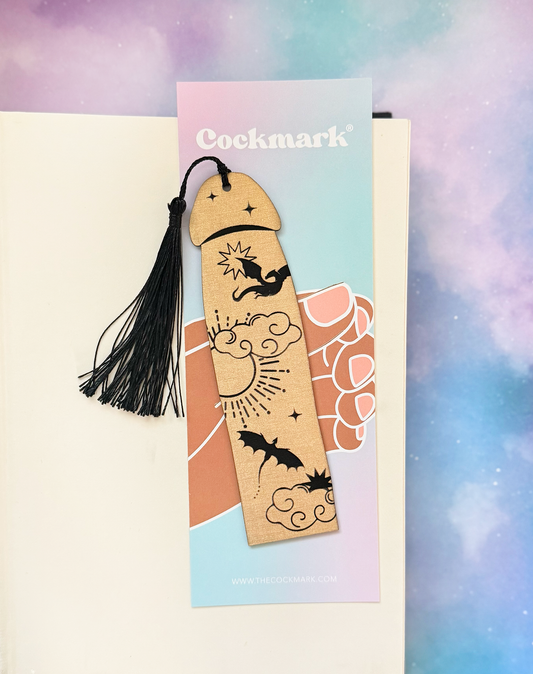 Dragon Rider Cockmark Bookmark: Gold