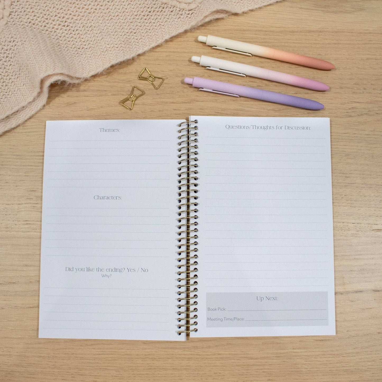 Book Club Journal - Pink and Orange