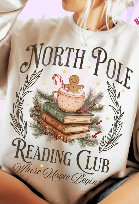 North Pole Reading Club Crew Neck